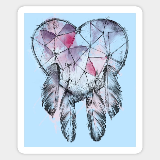 Heart Dreamcatcher Sticker by Buy Custom Things